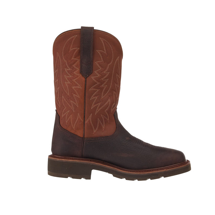 Tecovas Men's Long Haul 11inDark Chocolate Waterproof Square Soft Toe Work Boot