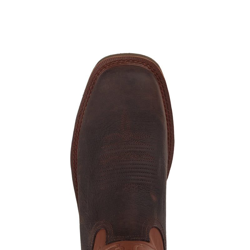 Tecovas Men's Long Haul 11inDark Chocolate Waterproof Square Soft Toe Work Boot