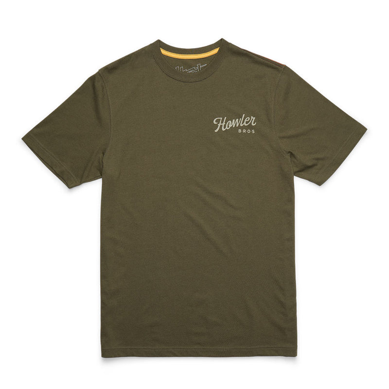 Howler Brothers Men's Posse Dark Olive Tee Shirt