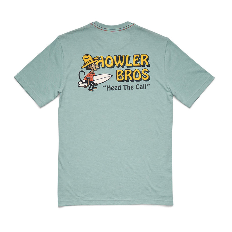 Howler Brothers Men's El Monito Surfs Riviera Blue Tee Shirt