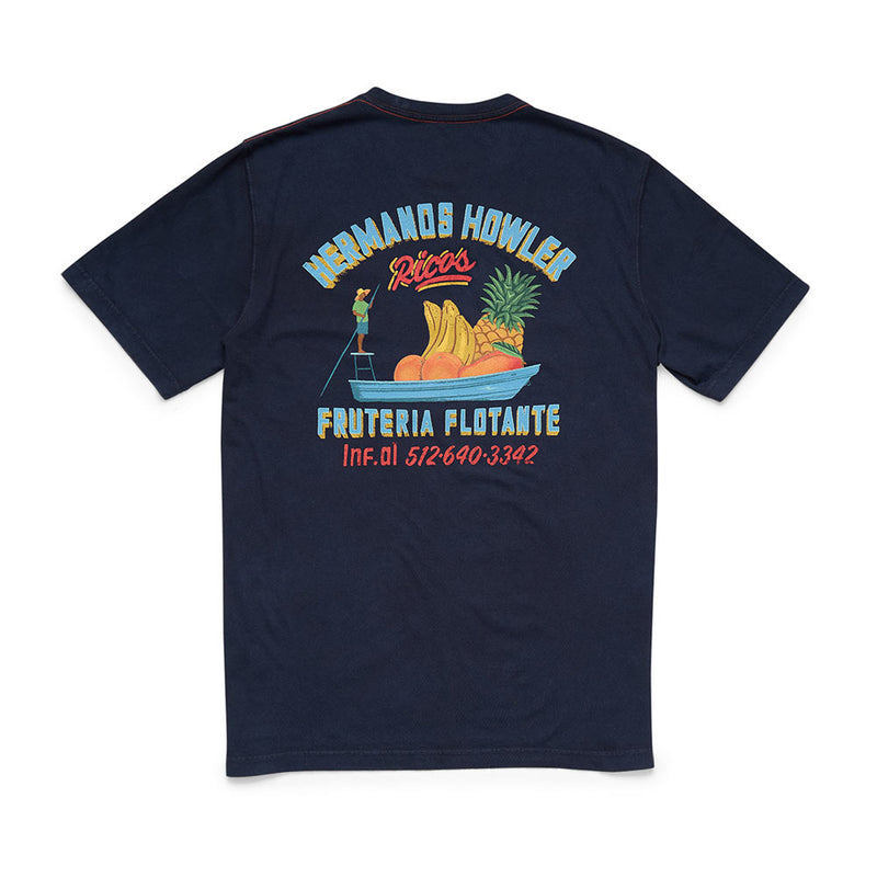 Howler Brothers Men's Fruteria Flotante Navy Tee Shirt