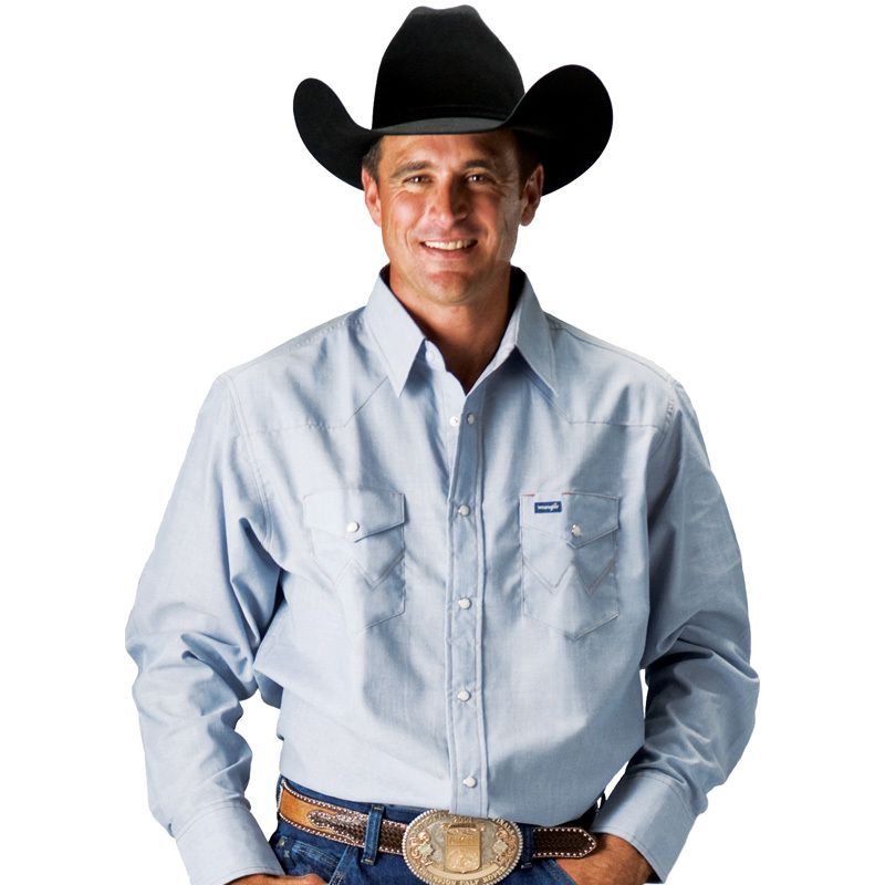 Men's Chambray Long Sleeve Work Shirt