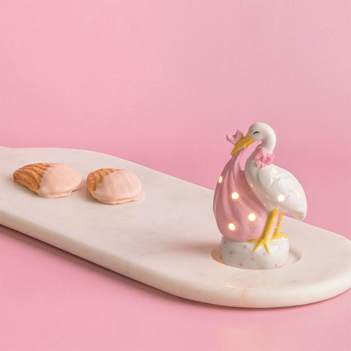 Mud Pie Pink Stork Light Up Sitter
