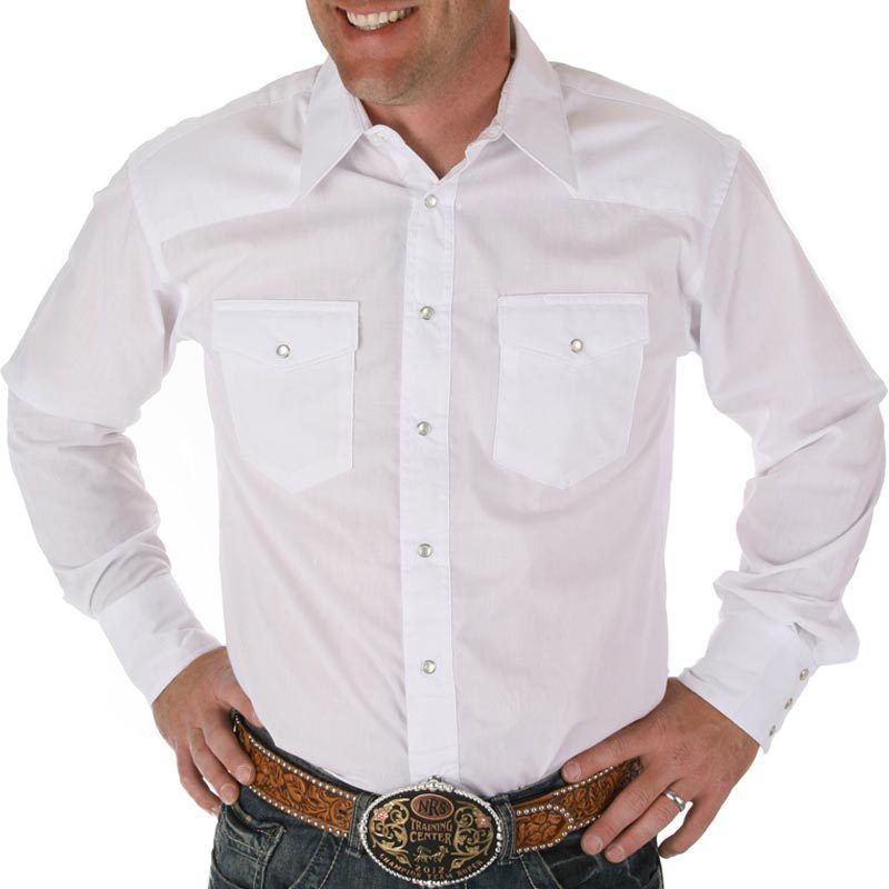 WRANGLER PBR Rodeo Western Yokes Pearl Snap Shirt Men LARGE TALL