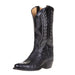Men's Black Hermoso Full Quill Ostrich 13" Black Top Cowboy Boots