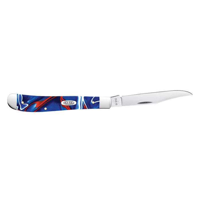 Case Knives Smooth Patriotic Kirinite Slimline Trapper Knife
