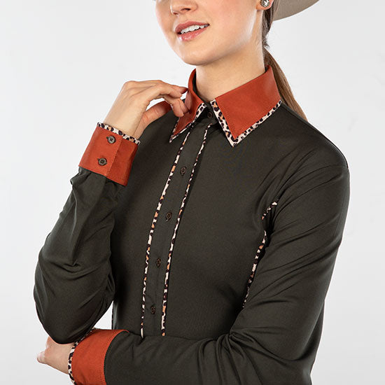 Royal  Highness Wild In Olive Show Blouse