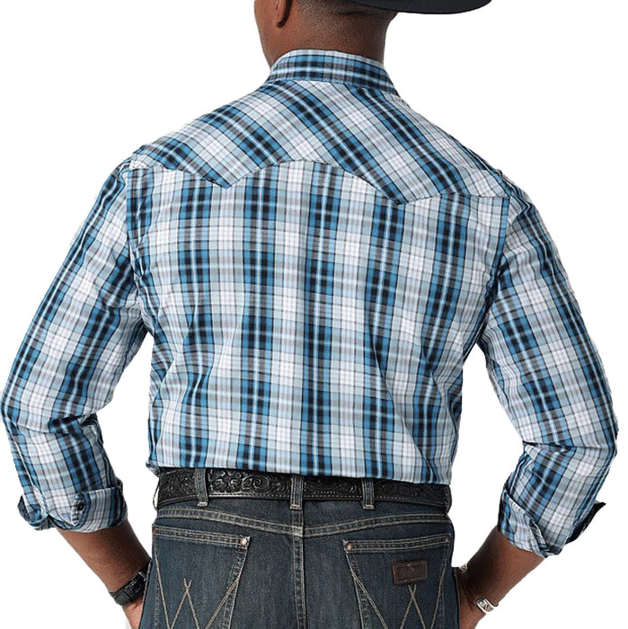 Wrangler Men's Plaid Long Sleeve Snap Shirt