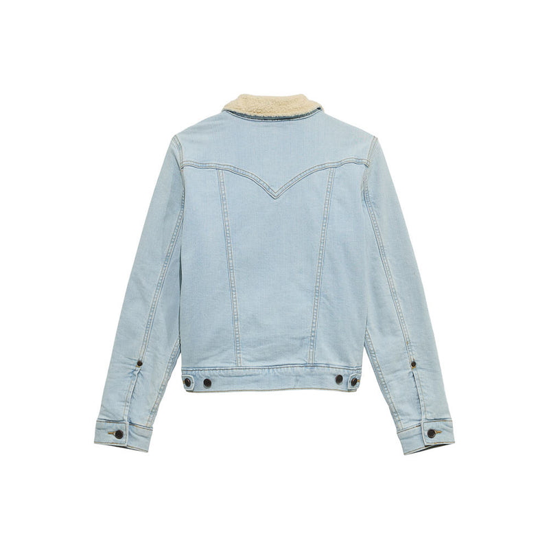 Wrangler Women's Retro Sherpa Lined Western Denim Jacket