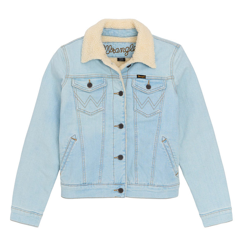 Wrangler Women's Retro Sherpa Lined Western Denim Jacket