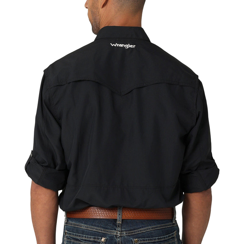 Wrangler Men's Black Performance Long Sleeve Shirt