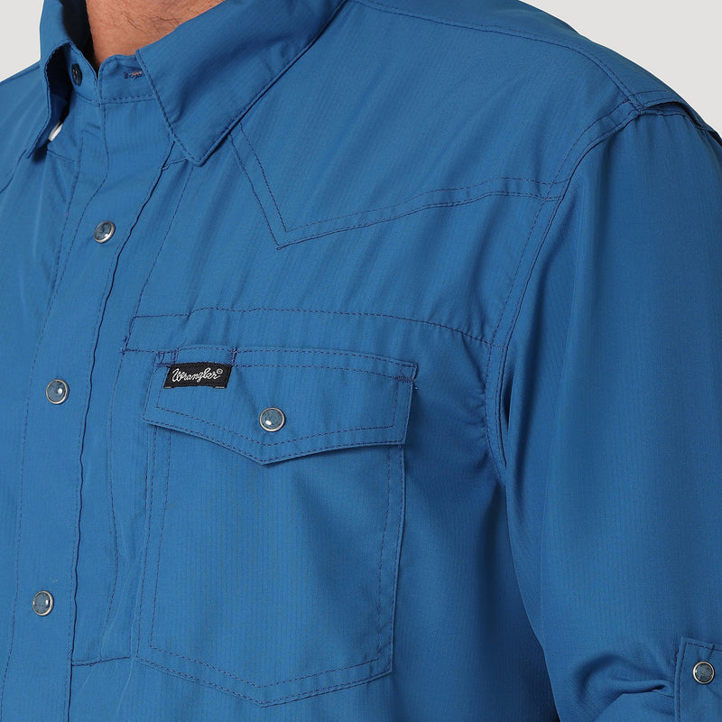 Wrangler Men's Performance Long Sleeve Snap Shirt