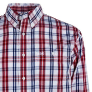 Wrangler Men's Red Plaid Button Down