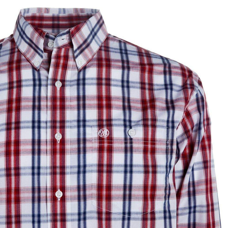 Wrangler Men's Red Plaid Button Down