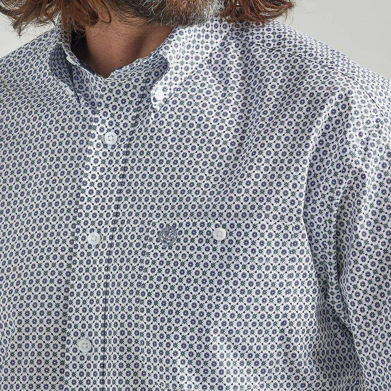 Wrangler Men's George Strait Purple Printed Button Down