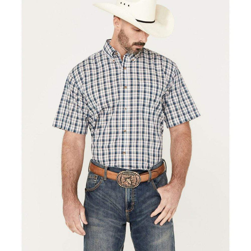 Wrangler Men's Riata Plaid Print Button Down Shirt