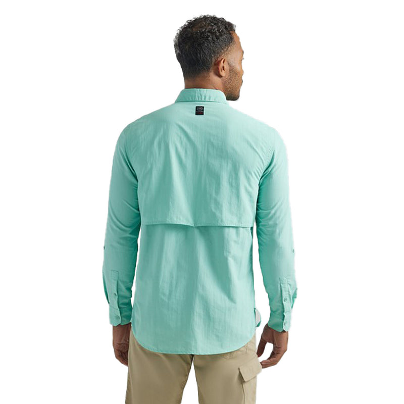 Wrangler Men's Turquoise Angler Button Down Shirt