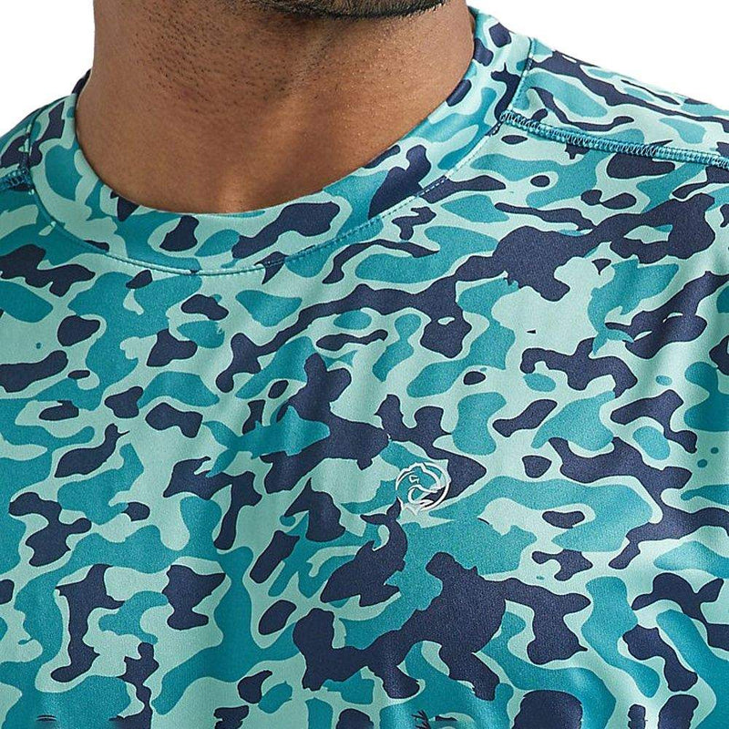 Wrangler Men's ATG Performance Blue Camo Tee