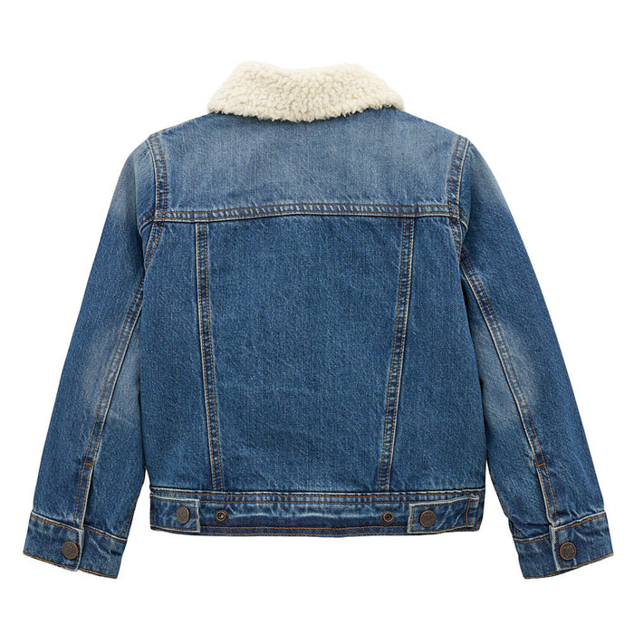 Wrangler Girl's Sherpa Lined Denim Trucker Jacket