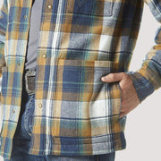 Wrangler Men's Sherpa Lined Flannel Shirt Jacket