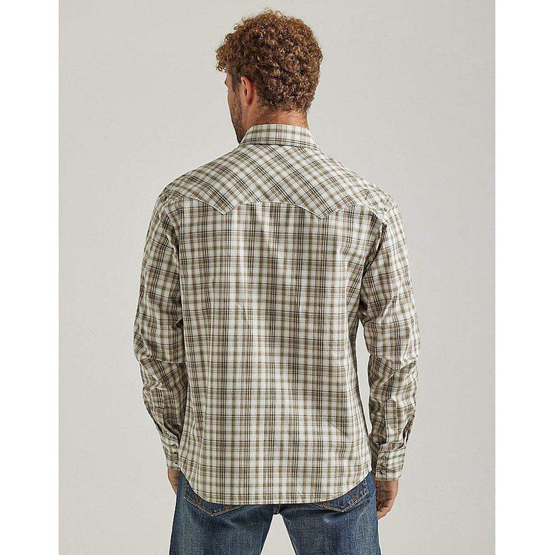 Wrangler Men's Retro Sawtooth Snap Pocket Western Shirt