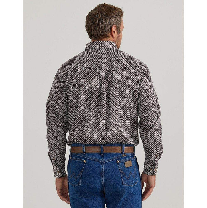 Wrangler Men's Geo Print Long Sleeve Western Shirt