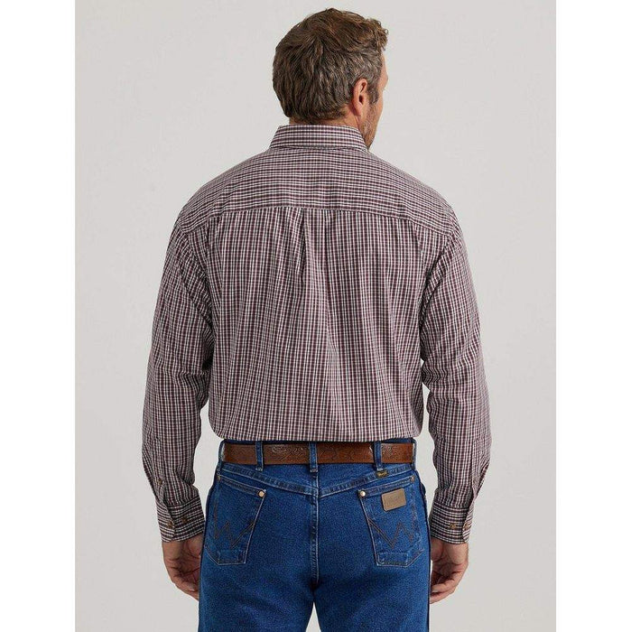 Wrangler Men's Classic Red Plaid Button Down Shirt