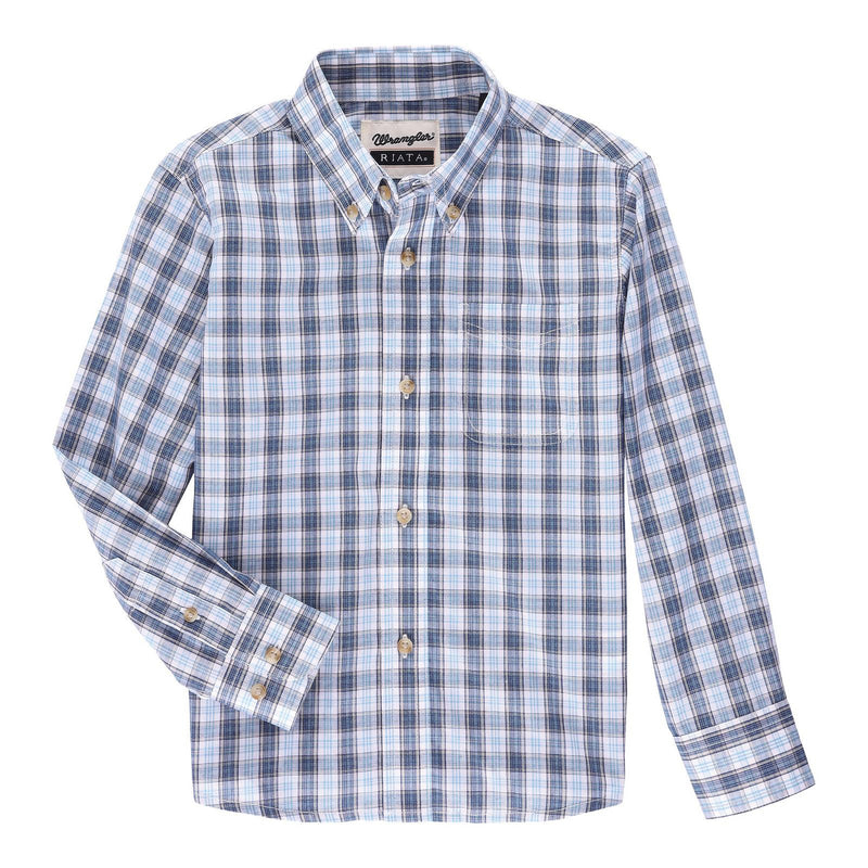 Wrangler Boy's Riata Plaid Assorted Button Down Shirts