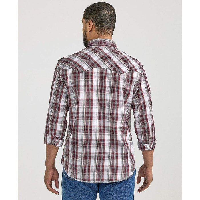 Wrangler Men's Fashion Plaid Western Snap Shirt