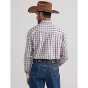 Wrangler Men's George Strait Red Plaid Button Down Shirt