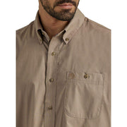 Wrangler Men's George Strait Sand Beige Button Down Shirt