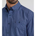 Wrangler Men's George Strait Blue Print Button Down Shirt