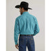 Wrangler Men's George Strait Teal Plaid Button Down Shirt