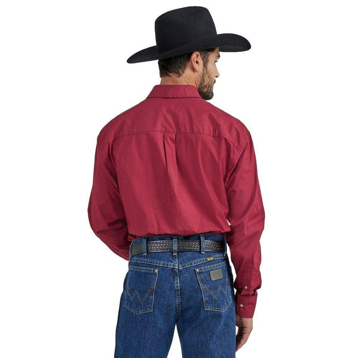 Wrangler Men's George Strait Red Button Down Shirt