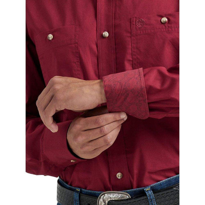 Wrangler Men's George Strait Red Button Down Shirt