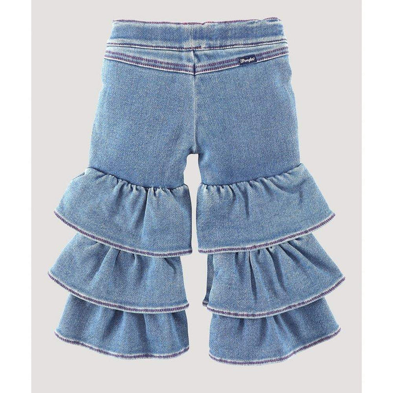 Wrangler Girl's Tiered Flare Jean
