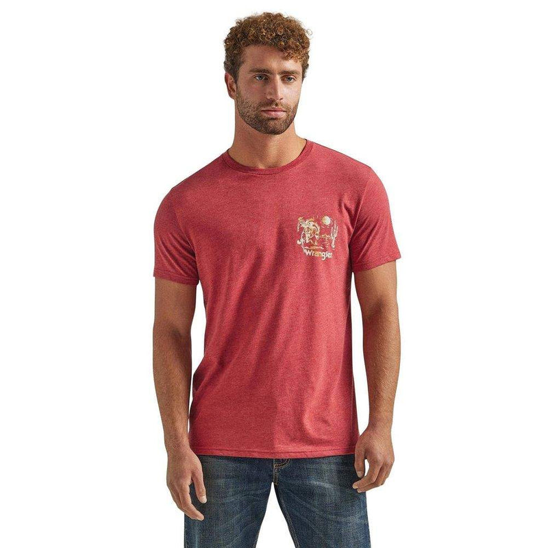 Wrangler Men's Brick Red Graphic Tee