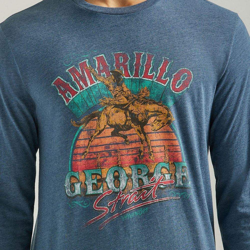 Wrangler Men's George Strait Long Sleeve Graphic T-Shirt