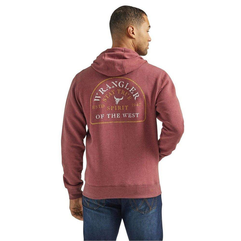 Wrangler Men's Graphic Logo Full Zip Hoodie
