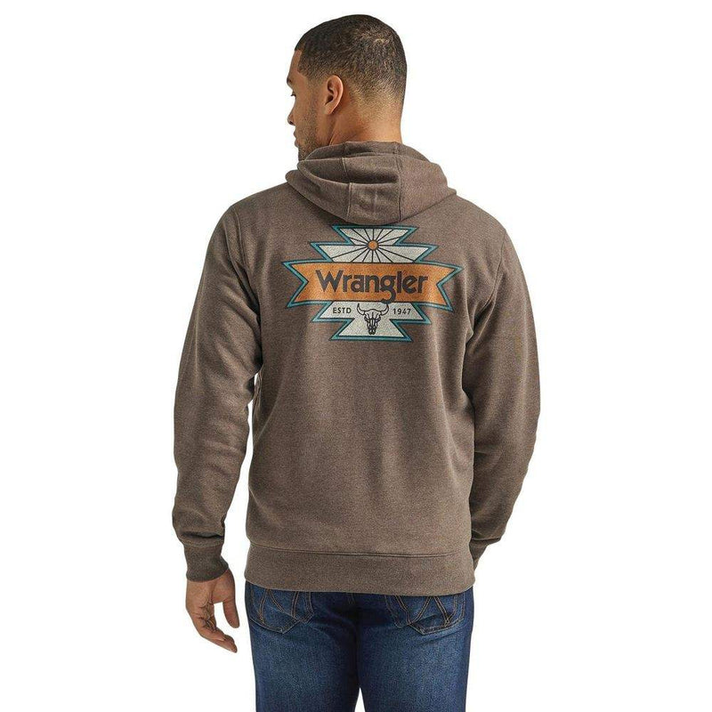 Wrangler Men's Graphic Logo Full Zip Hoodie