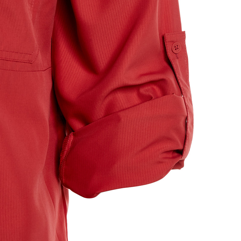 Wrangler Men's Mineral Red Performance Long Sleeve Shirt