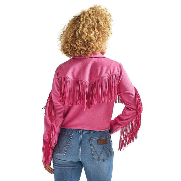 Wrangler Women's Retro Party Crop Fringe Jacket