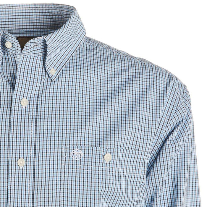 Wrangler Men's Classic Blue Plaid Button Down