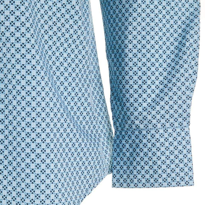 Wrangler Men's Classic Blue Printed Button Down