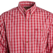 Wrangler Men's Red Plaid Button Down