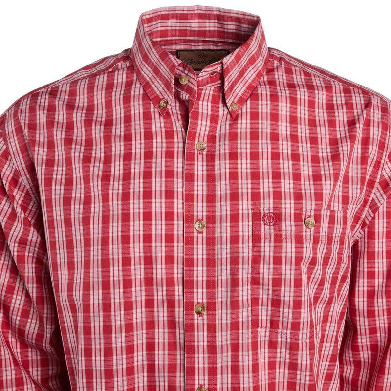 Wrangler Men's Red Plaid Button Down