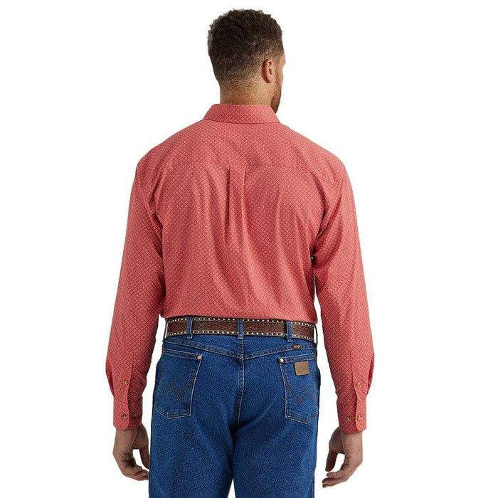 Wrangler Men's Red Print Button Down Shirt
