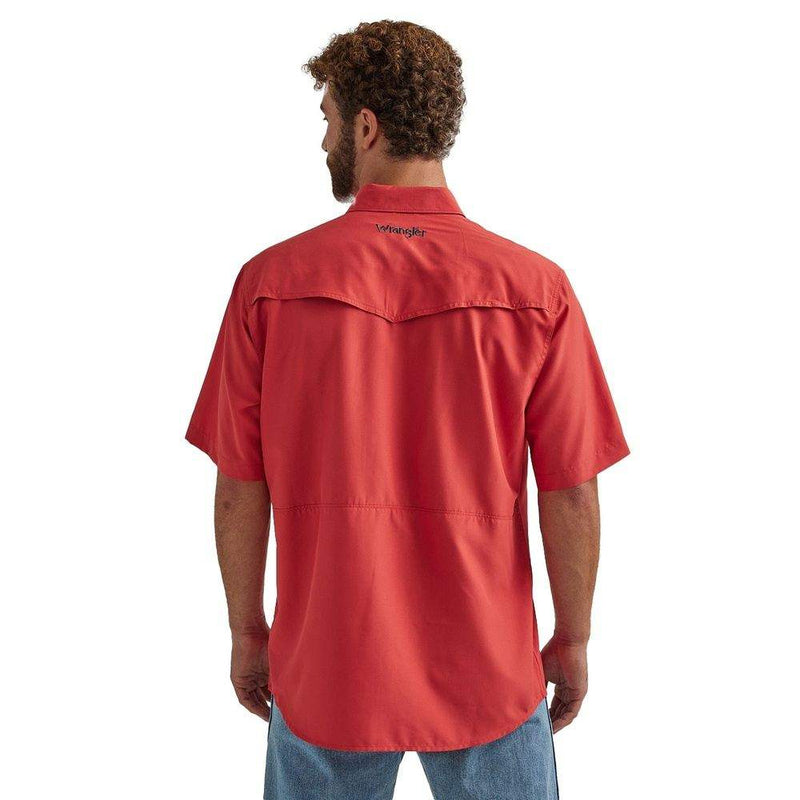 Wrangler Men's Red Performance Snap Shirt