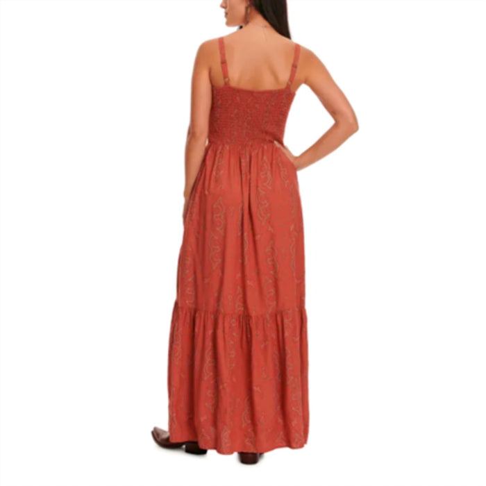 Wrangler Women's Retro Smocked Maxi Dress