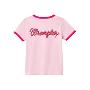 Wrangler x Barbie Logo Slim Ringer Pink Tee